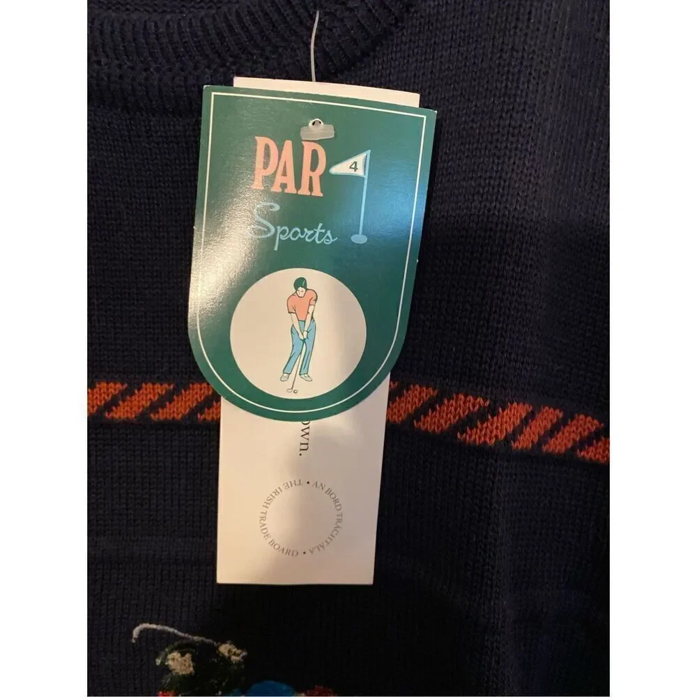 Par 4 sports NWT, men’s vintage golf, sweater, size medium, navy blue